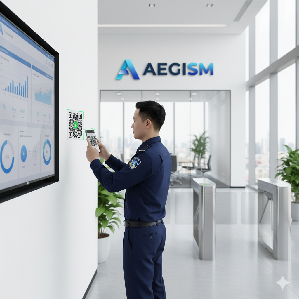 Phone scanning QR code